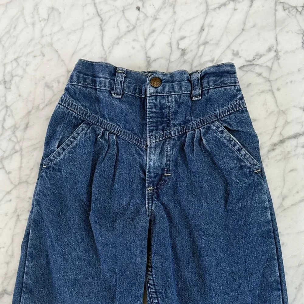 Vintage Osh Kosh Girl Denim Jeans Plaid Lined Sz 6X